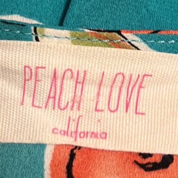 Peach Love, Long Bell Sleeves, Tie Up Neckline, Floral Print Top, Multi, S - Picture 4 of 5